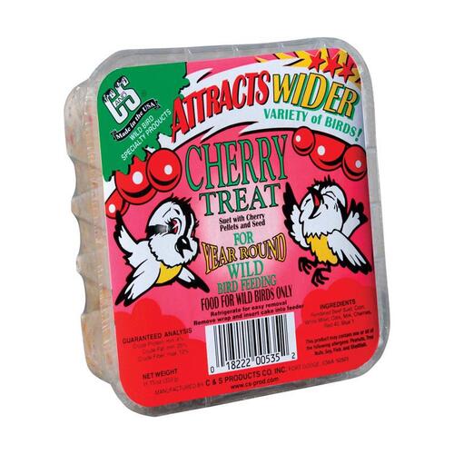 Wild Bird Food Cherry Treat Assorted Species Beef Suet 11.75 oz - pack of 12