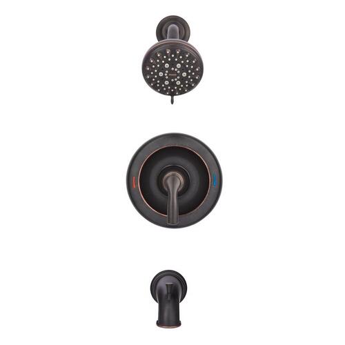 Moen 82537BRB Tub and Shower Faucet HIlliard 1-Handle Mediterranean Bronze Mediterranean Bronze