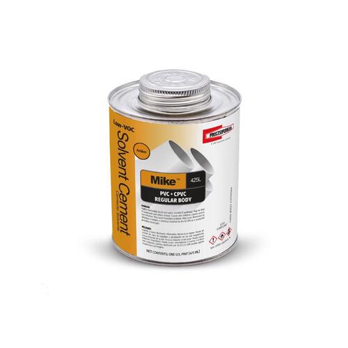 RectorSeal 55973 Multi-Purpose Solvent Cement Mike Amber For CPVC/PVC 16 oz Amber