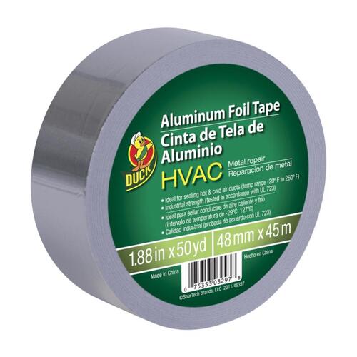 Foil Tape, 50 yd L, 1.88 in W, Silver