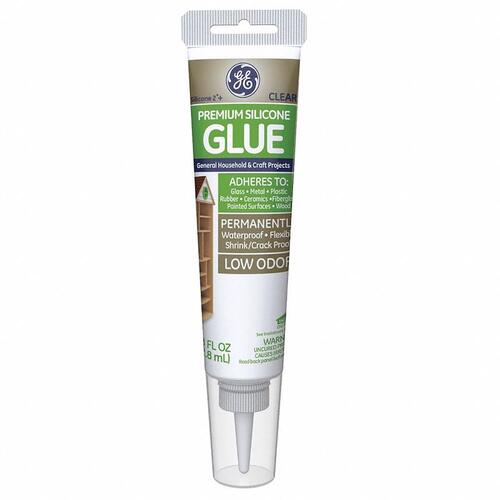 GE GE280 280 Glue and Sealant, Clear, 2.8 oz Tube