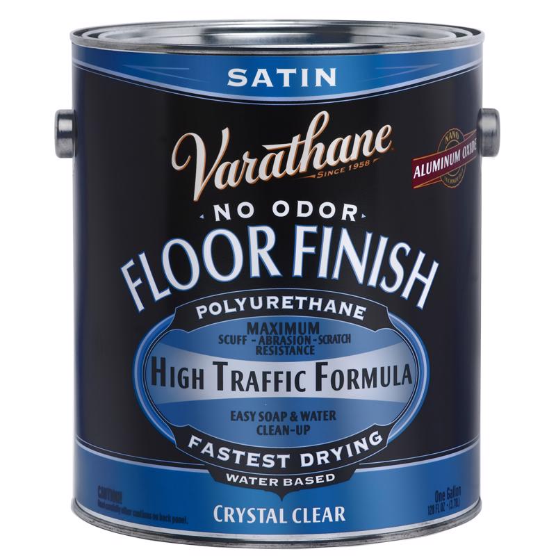 Rust-Oleum 230231 Crystal Clear Floor Finish, Liquid, Crystal Clear, 1 gal, Can