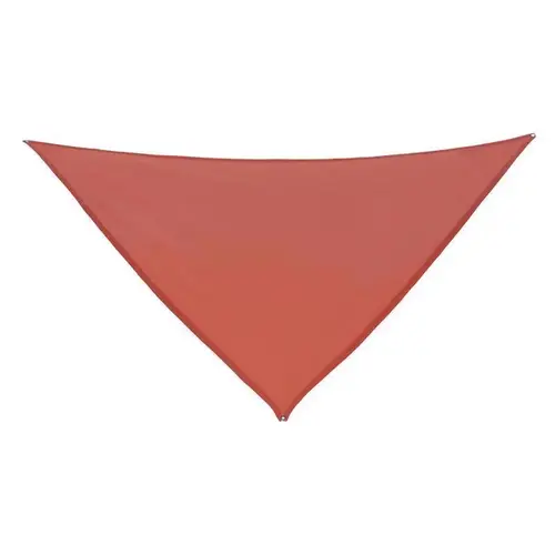 Coolaroo 450793 Triangle Shade Sail Canopy Ready-To-Hang Polyethylene Shade Sail 10 ft. H X 10 ft. W X 10 f Terracotta