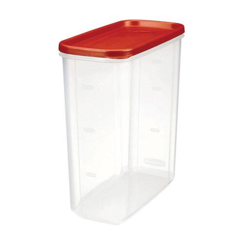 Food Storage Canister, 21 Cups Capacity, Polypropylene, Clear, 16-1/2 in L, 16-1/2 in W