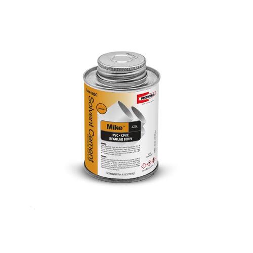 Multi-Purpose Solvent Cement Mike Amber For ABS/CPVC/PVC 4 oz Amber
