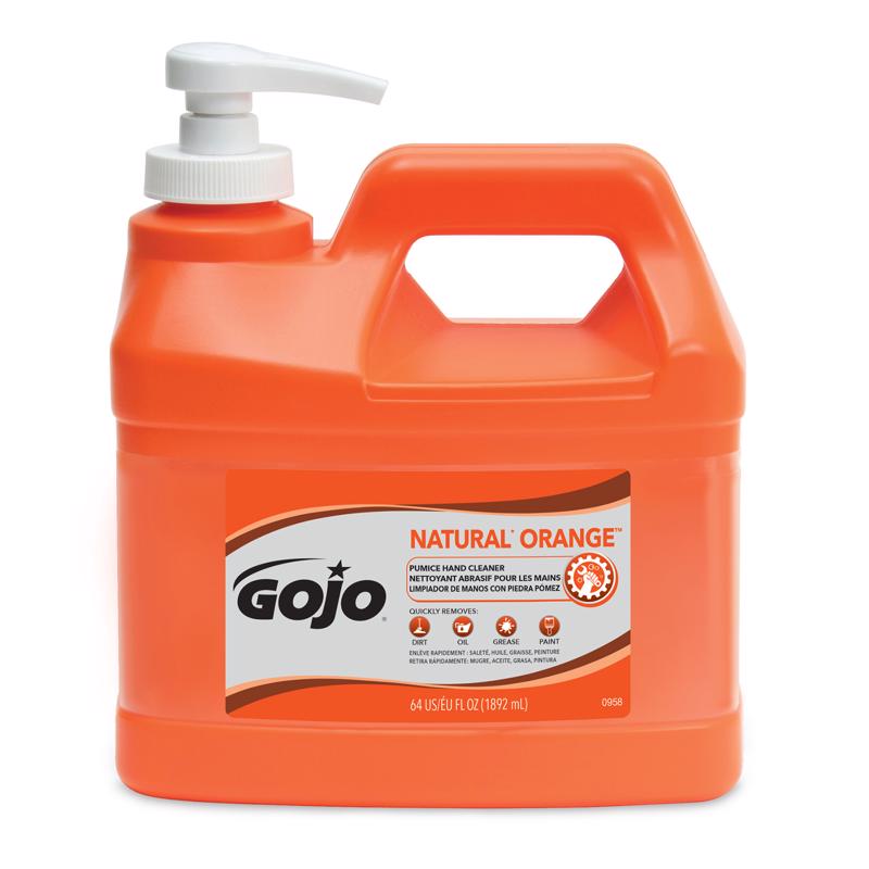 GOJO 0958-04 Pumice Hand Cleaner Natural Orange Citrus Scent 0.5 gal