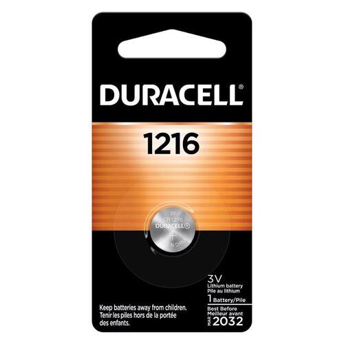 DURACELL DL1216BPK Medical Battery Lithium Coin 1216 3.5 V 30 mAh