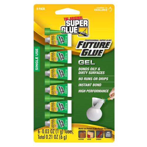 The Original Super Glue 11710005 GLUE SUPER GEL SINGLE USE 1GRM - pack of 6