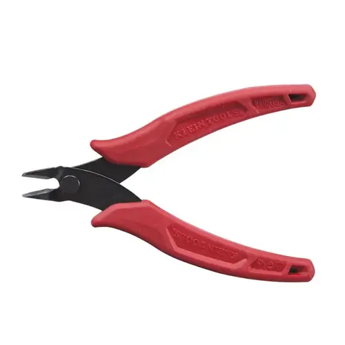 Klein Tools D275-5 Electronics Precision Flush Cutter Pliers, 5.05 in OAL Red