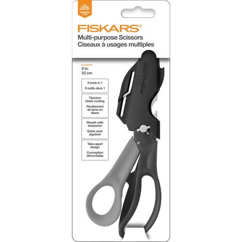 Fiskars 01-005710 Scissors Stainless Steel 1 pc Black/Orange