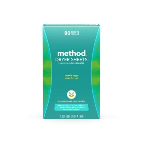 Method 16497-XCP6 80CT Sage Dryer Sheets - pack of 6