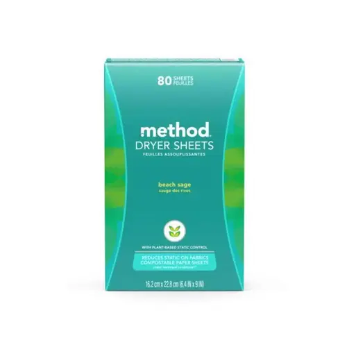 Method 16497-XCP6 80CT Sage Dryer Sheets - pack of 6