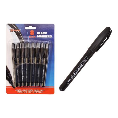 Diamond Visions 01-0924-XCP48 Permanent Marker Max Force Black Felt Tip - pack of 48