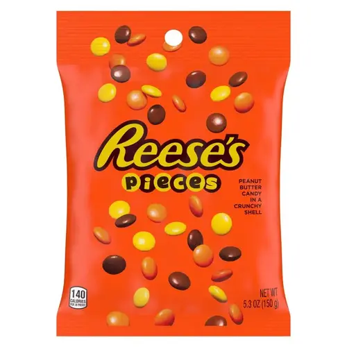 Candy Reese's Pieces Peanut Butter 6 oz - pack of 12