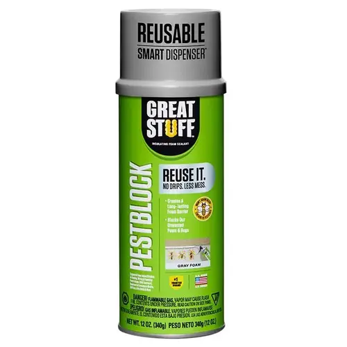 Foam Sealant Smart Dispenser Gray Polyurethane Insulating 12 oz Gray