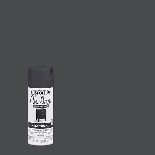 Ultra Matte Spray Paint, Ultra Matte, Charcoal, 12 oz, Aerosol Can