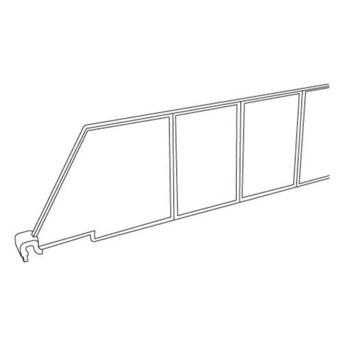 Kinter 9396169 Divider System 3" H X 1/2" W X 22" L Clear Lozier or Madix Fixtures Plastic Clear