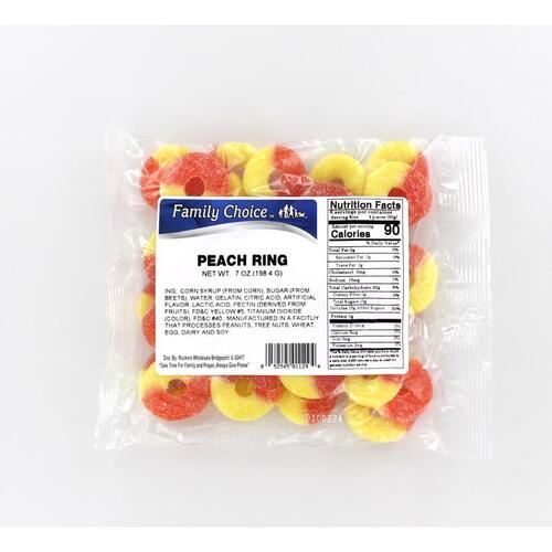 Family Choice 1129-XCP12 Candy, Peach Flavor, 8 oz - pack of 12