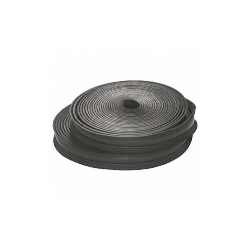 CRL LR21PV Black Flexible Rubber LR20 Series Cap Rail Insert for 21.52 mm Laminated Glass - 100' (30.5 m)