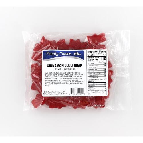 Family Choice 1154 Juju Bear Candy, Cinnamon Flavor, 11.5 oz