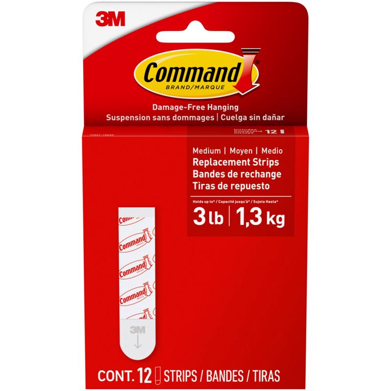 Command 9092180 Refill Strips Command Medium Foam 2.75" L White