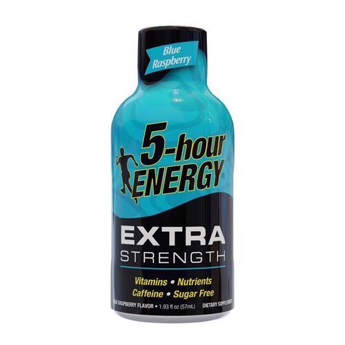 5-HOUR ENERGY 768123-XCP12 Energy Shot Extra Strength Sugar Free Blue Raspberry 1.93 oz - pack of 12