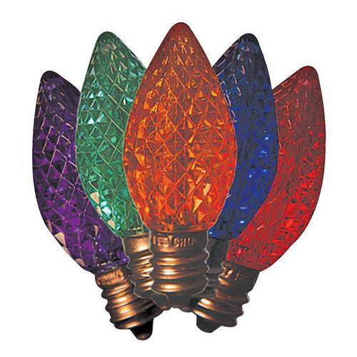 Christmas Light Bulbs LED C7 Multicolored 25 ct Replacement