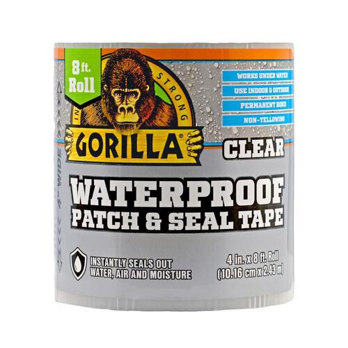 Gorilla 107261-XCP4 Waterproof Repair Tape 4" W X 8 ft. L Clear Clear - pack of 4