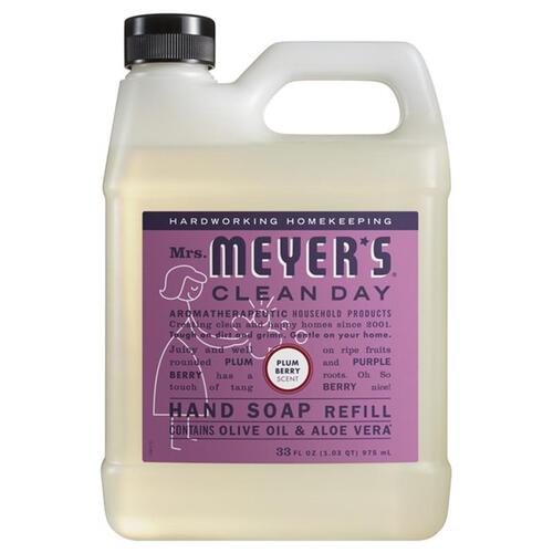 Mrs. Meyer's 11337 Hand Soap Refill Clean Day Plum Berry Scent 33 oz