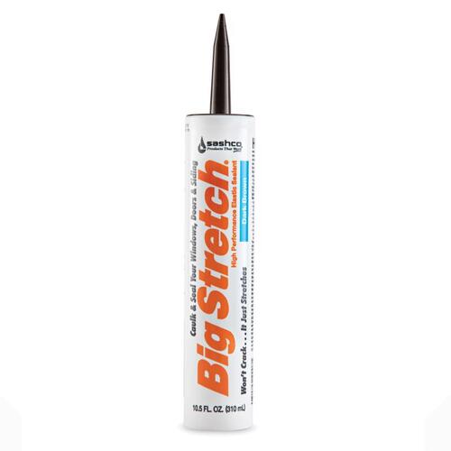 Big Stretch 10008 Acrylic Caulk, Dark Brown, -30 to 250 deg F, 10.5 oz Cartridge