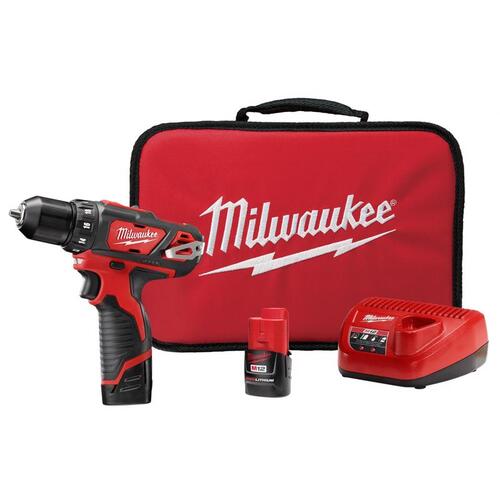 Drill/Driver Kit, Battery Included, 12 V, 1.5 Ah, 3/8 in Chuck, Keyless Chuck