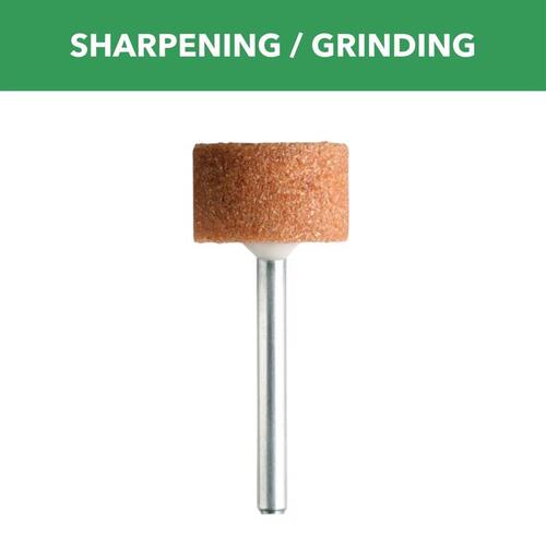 Grinding Stone, 5/8 in Dia, 1/8 in Arbor/Shank, Aluminum Oxide Abrasive