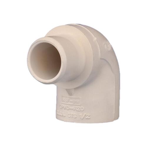 90 Degree Street Elbow 1/2" Spigot T X 1/2" D Socket CPVC - pack of 50