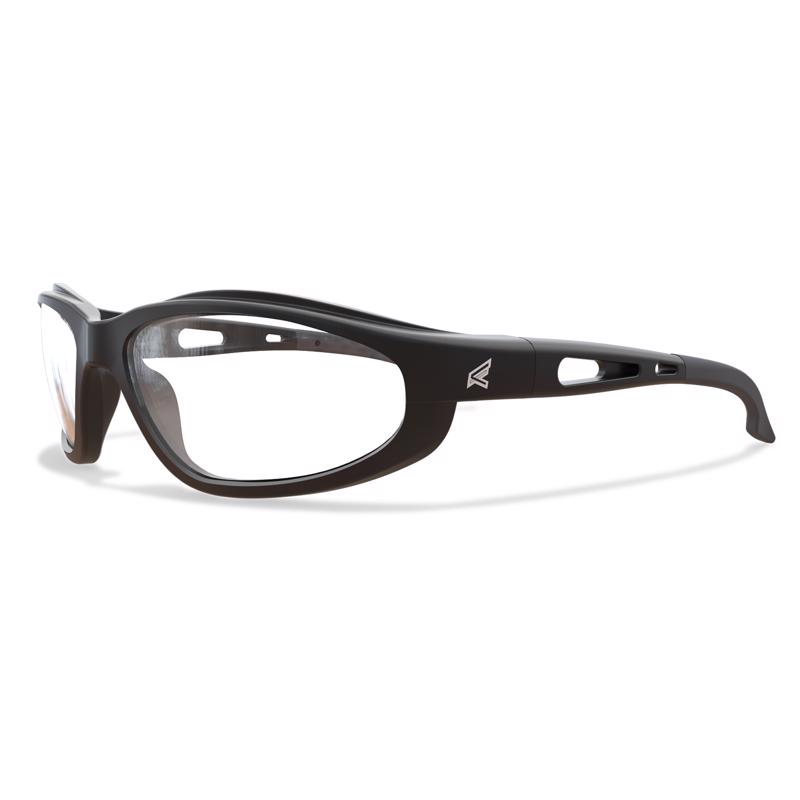 EDGE SW111 Non-Polarized Safety Glasses, Unisex, Polycarbonate Lens, Full Frame, Nylon Frame, Black Frame