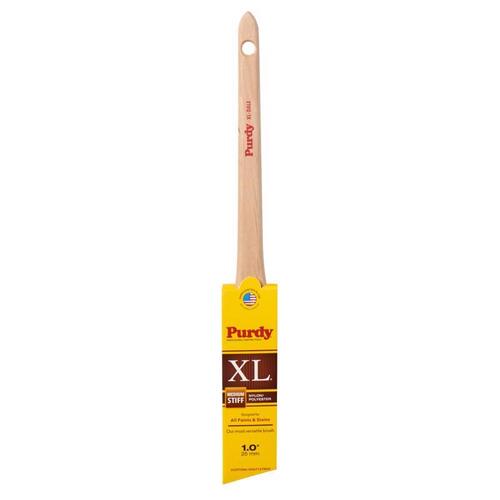 XL Dale Paint Brush, 1 in W, Angular Trim Brush, Nylon/Polyester Bristle, Rattail Handle