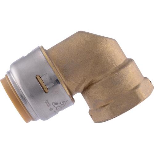 Pipe Elbow, 3/4 in, 90 deg Angle, Brass, 200 psi Pressure