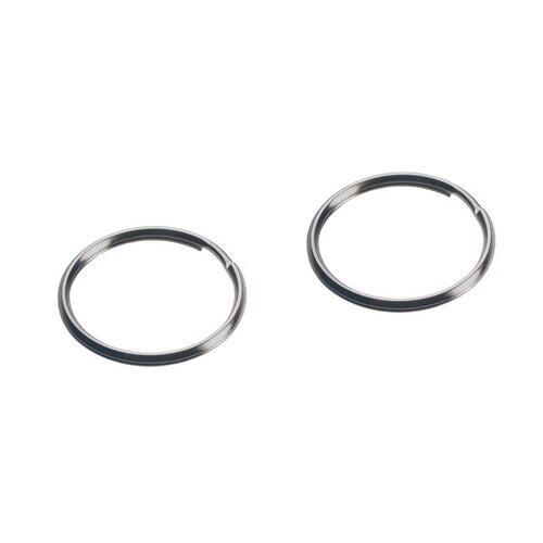 Key Ring 1-1/2" D Tempered Steel Silver Split Rings/Cable Rings Silver