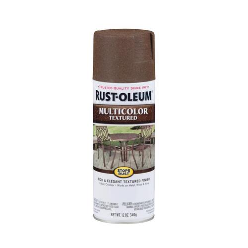 STOPS RUST Textured Spray Autumn Brown, Solvent-Like, Autumn Brown, 12 oz, Aerosol Can - pack of 6