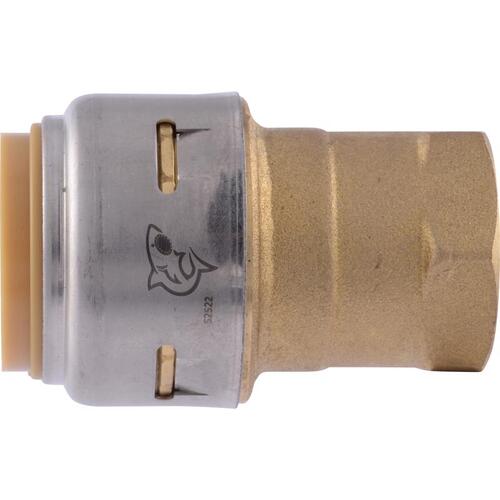 Adapter Push to Connect 3/4" Female T X 1/2" D PTC Brass