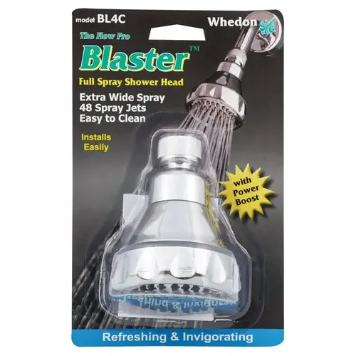 Showerhead Blaster Chrome Plastic 1 settings 2.5 gpm Chrome