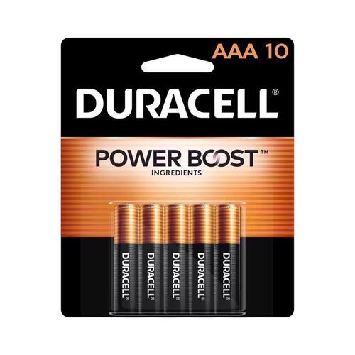 DURACELL MN2400B10Z Batteries Coppertop AAA Alkaline 10 pk Carded