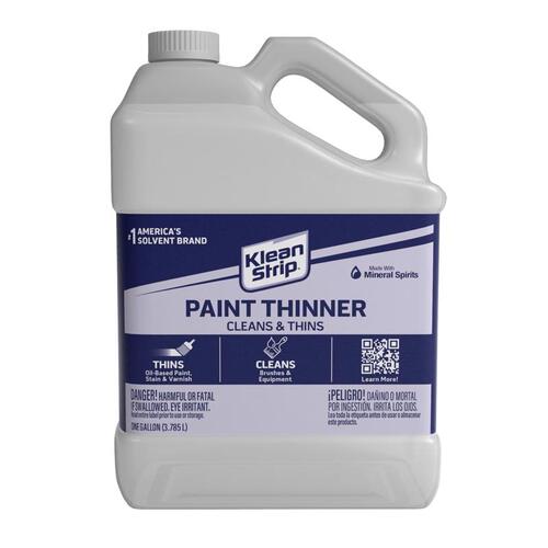 Paint Thinner, Liquid, Aromatic Hydrocarbon, Water White, 1 gal, Can