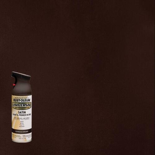 UNIVERSAL Satin Spray Paint, Satin, Espresso Brown, 12 oz, Aerosol Can