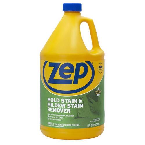 ZEP ZUMILDEW128 Stain Remover, 1 gal, Liquid, Slight Chlorine, Clear