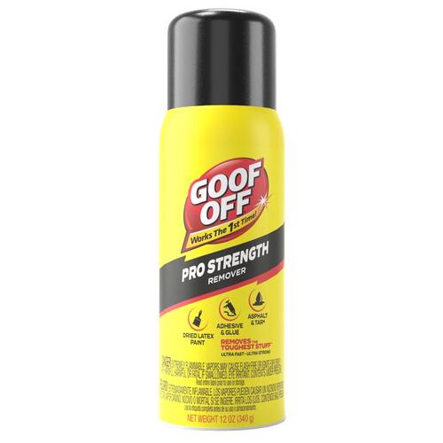 Goof Off FG658 Latex Paint Remover, Liquid, Solvent, Colorless, 12 oz, Aerosol Can