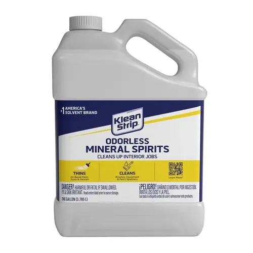 Mineral Spirit Thinner, Liquid, Aromatic Hydrocarbon, Clear, 1 gal, Can - pack of 4