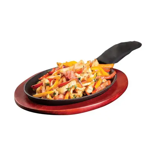 TABLECRAFT FSR3 Sizzle Platter Set Black Cast Iron Black