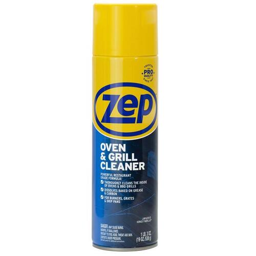 ZEP ZUOVGR19 Oven and Grill Cleaner, 19 oz Aerosol Can, Foam, Light Gray
