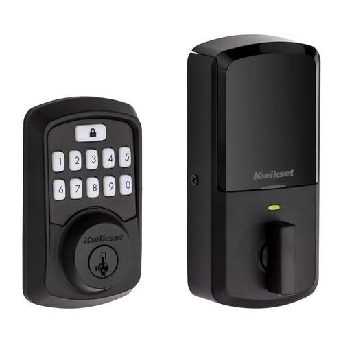 Bluetooth Keypad Entry Smart Lock Aura Matte Black Metal Matte Black