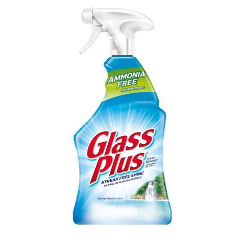 GLASS PLUS 1920089331 Glass and Surface Cleaner, 32 oz Bottle, Liquid, Citrus, Blue